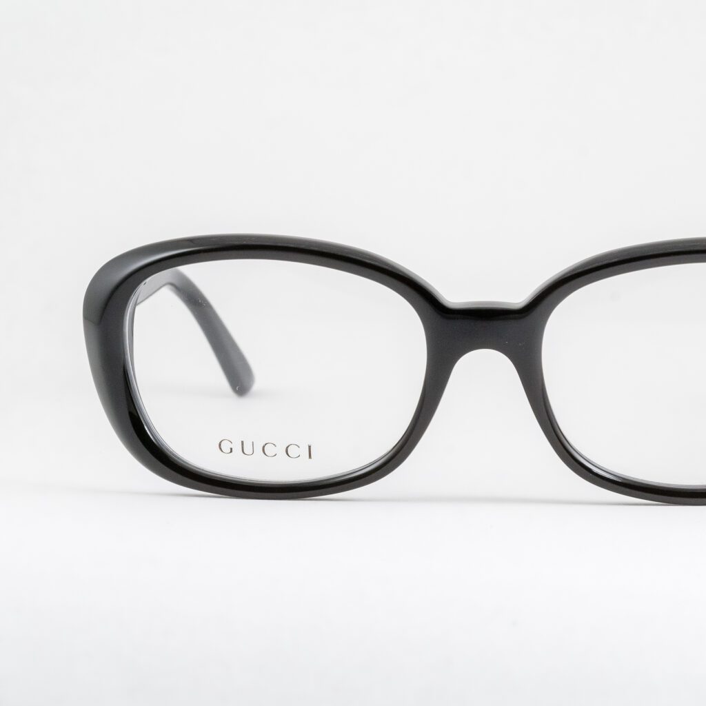 okulary damskie Gucci czarne eleganckie wyraziste retro vintage markowe oryginalne