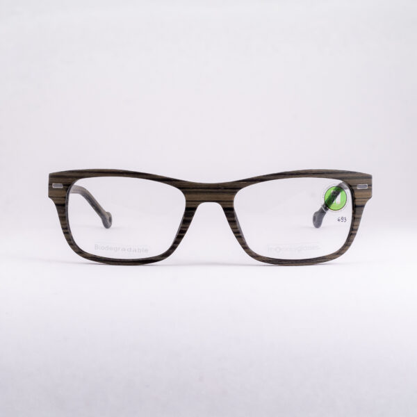 oprawki do okularów męskie szerokie duże okulary korekycjne z materiałów z recyklingu Monkeyglasses biodegradowalne zrównoważona moda duński design matowe brązowe szare wyraziste