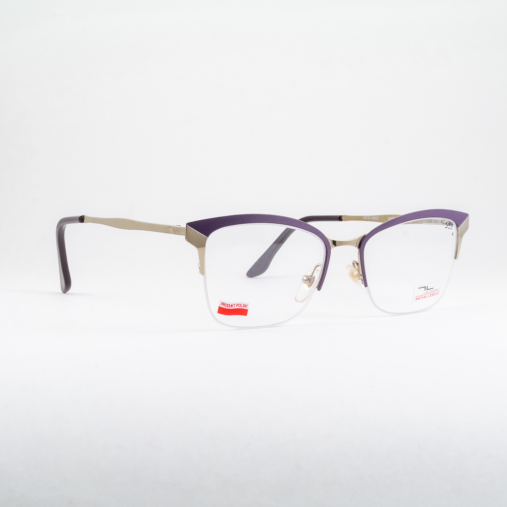 modne oprawki damskie prostokątne metalowe liv lewant fioletowe srebrne okulary